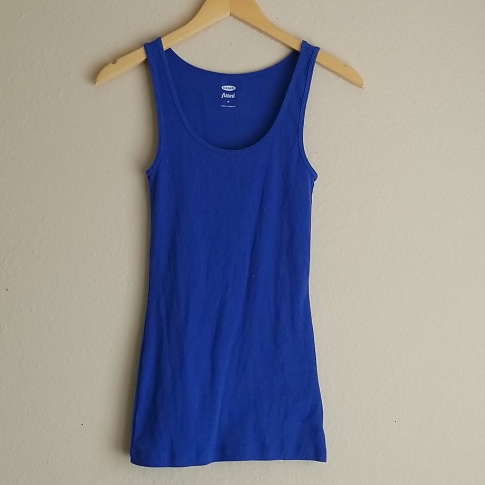 Set of 2 Ribbed, Fitted Tanks